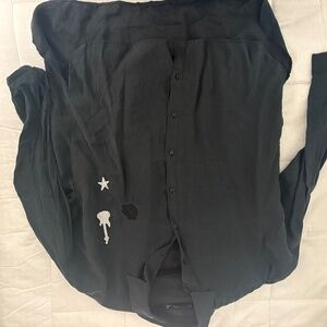 Zara embroidered blouse